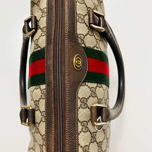 Gucci Sherryline PVC Monogram Authentic &Vintage Brown Boston/Speedy Bag Size 28 - Picture 4 of 16